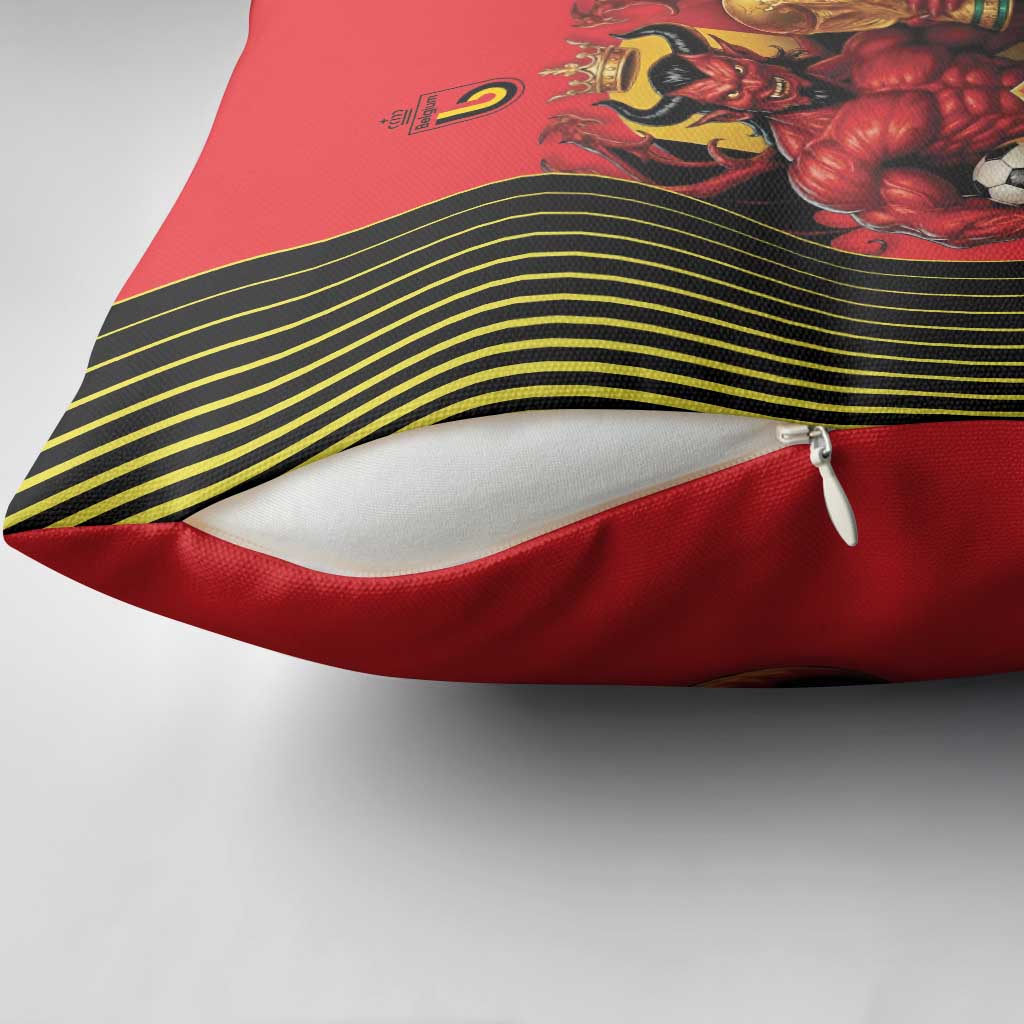 World Football 2026 Belgium Pillow Cover Red Devils Go Champions - Wonder Print Shop