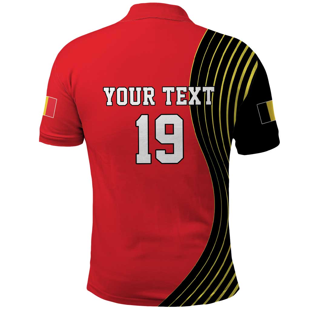 Custom World Football 2026 Belgium Polo Shirt Red Devils Go Champions - Wonder Print Shop