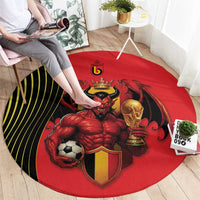 World Football 2026 Belgium Round Carpet Red Devils Go Champions - Wonder Print Shop