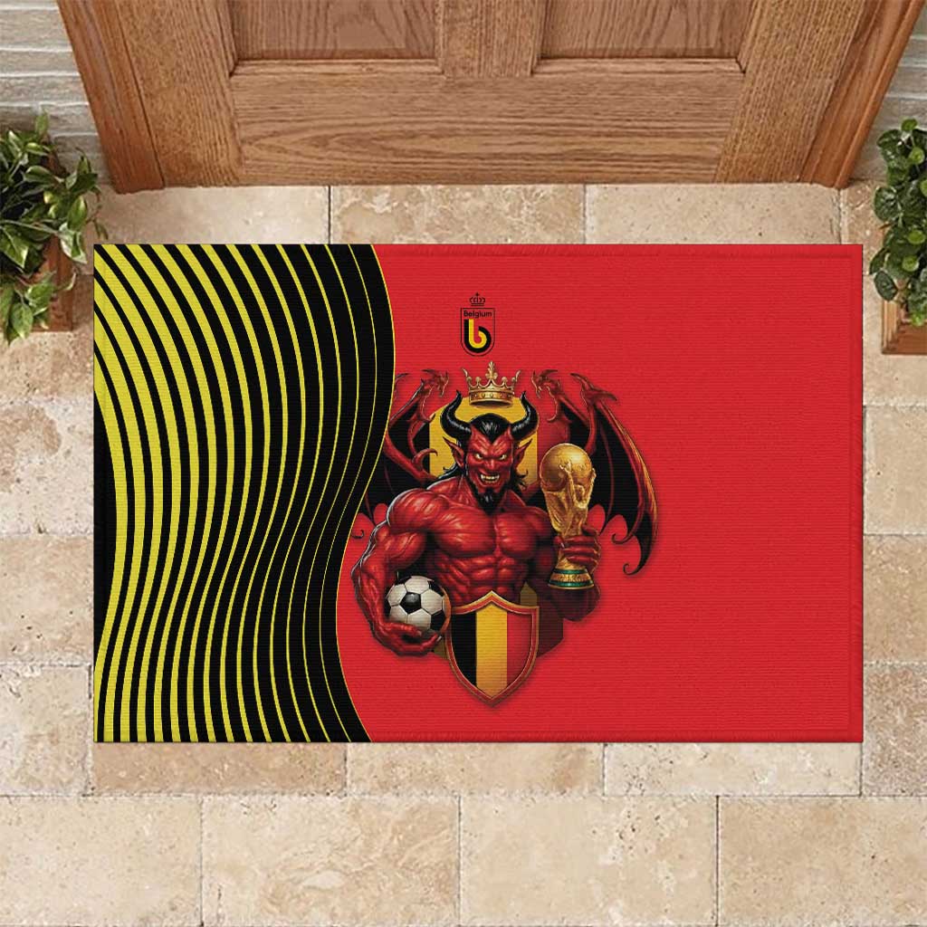 World Football 2026 Belgium Rubber Doormat Red Devils Go Champions - Wonder Print Shop