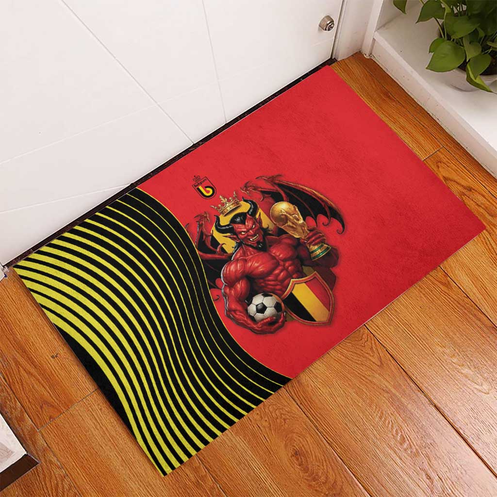 World Football 2026 Belgium Rubber Doormat Red Devils Go Champions - Wonder Print Shop
