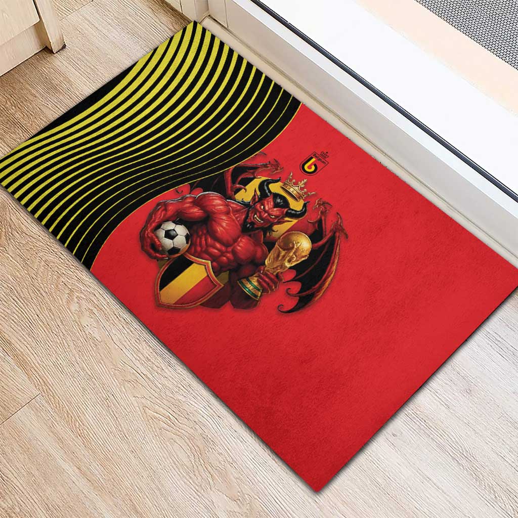 World Football 2026 Belgium Rubber Doormat Red Devils Go Champions - Wonder Print Shop