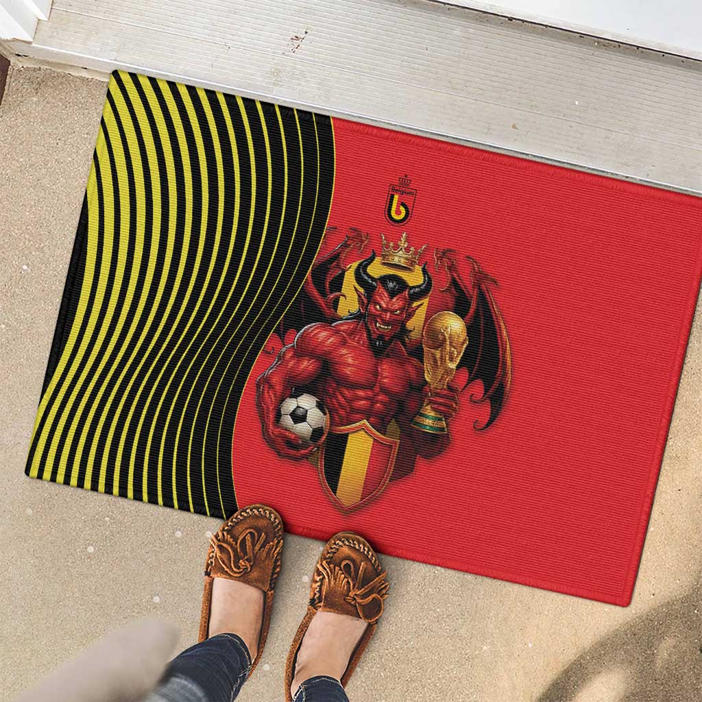 World Football 2026 Belgium Rubber Doormat Red Devils Go Champions - Wonder Print Shop