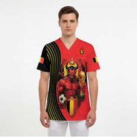 Custom World Football 2026 Belgium Scrub Top Red Devils Go Champions - Wonder Print Shop