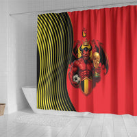 World Football 2026 Belgium Shower Curtain Red Devils Go Champions - Wonder Print Shop