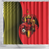 World Football 2026 Belgium Shower Curtain Red Devils Go Champions - Wonder Print Shop