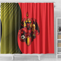 World Football 2026 Belgium Shower Curtain Red Devils Go Champions - Wonder Print Shop
