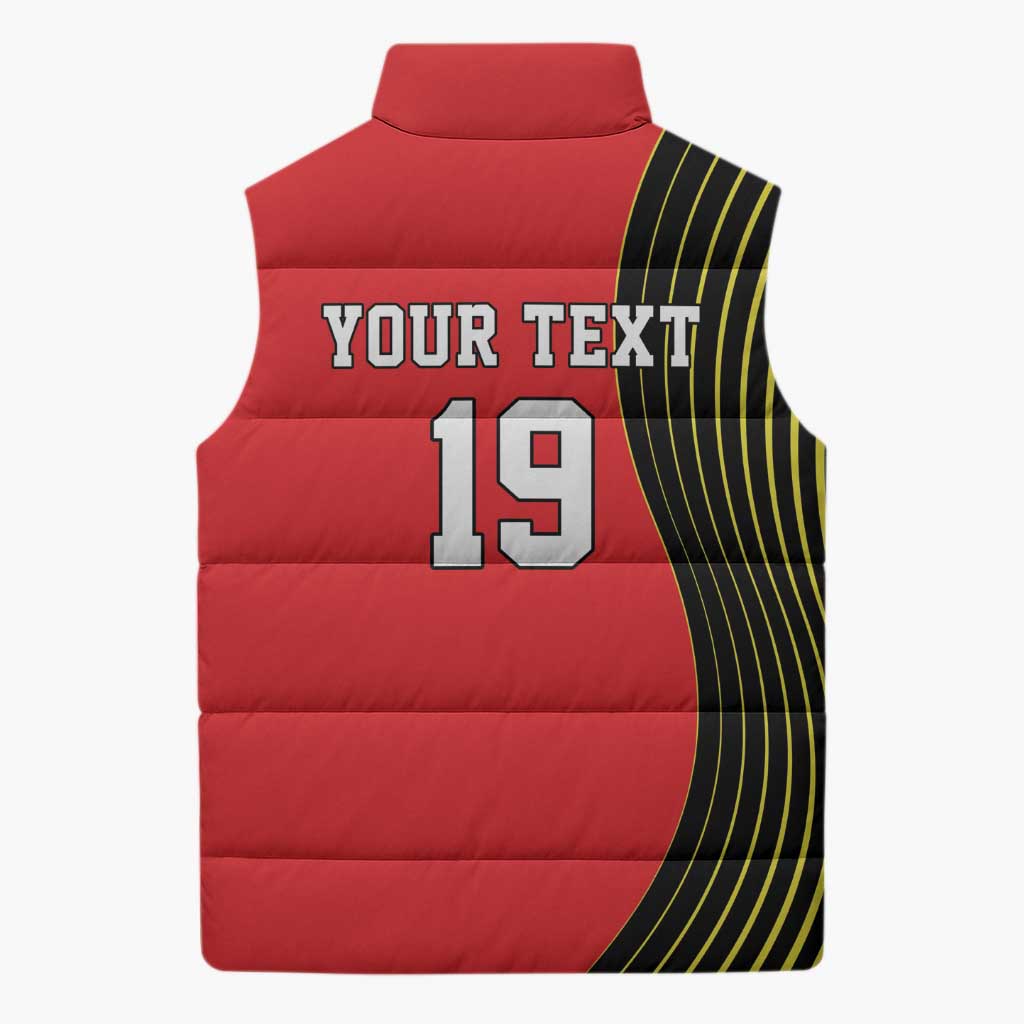 Custom World Football 2026 Belgium Sleeveless Puffer Jacket Red Devils Go Champions - Wonder Print Shop