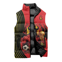 Custom World Football 2026 Belgium Sleeveless Puffer Jacket Red Devils Go Champions - Wonder Print Shop