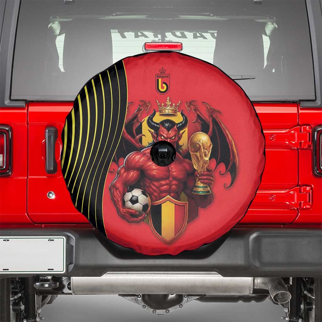 World Football 2026 Belgium Spare Tire Cover Red Devils Go Champions - Wonder Print Shop