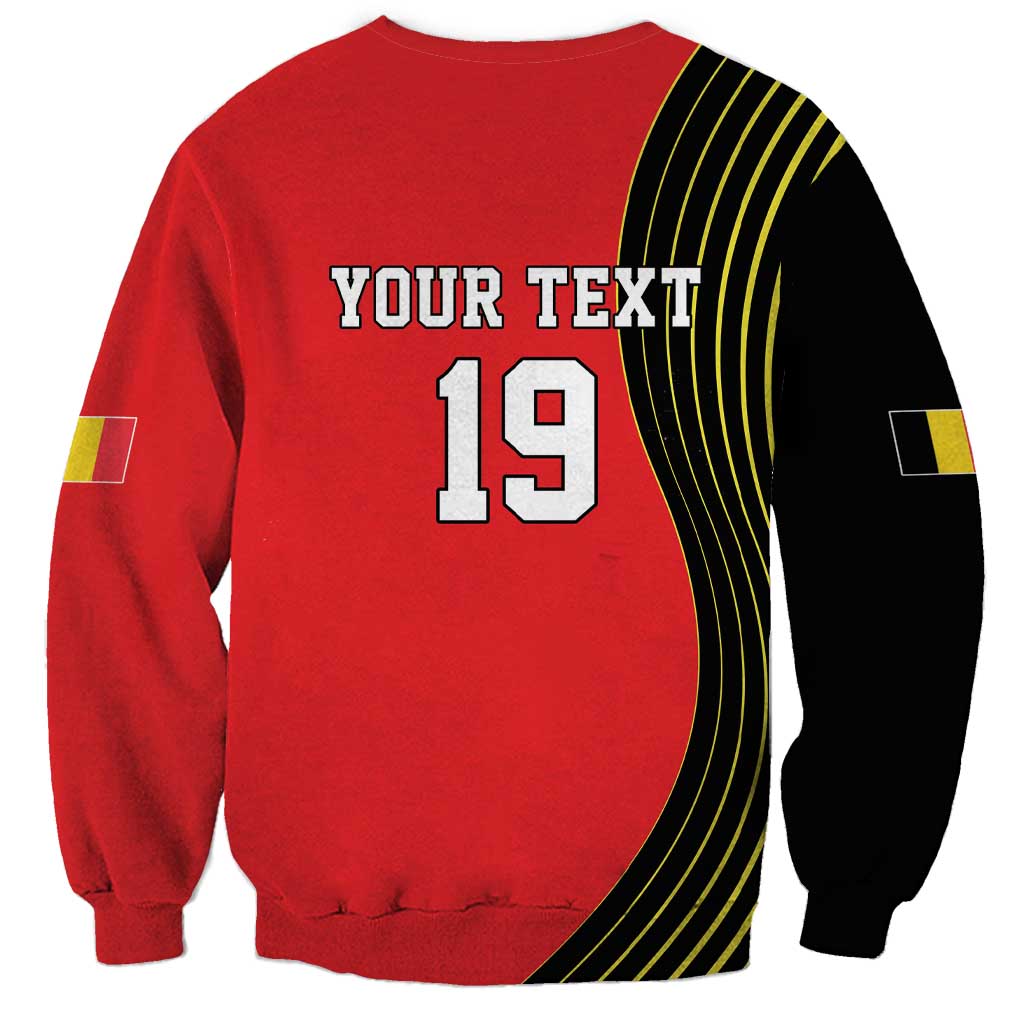 Custom World Football 2026 Belgium Sweatshirt Red Devils Go Champions - Wonder Print Shop