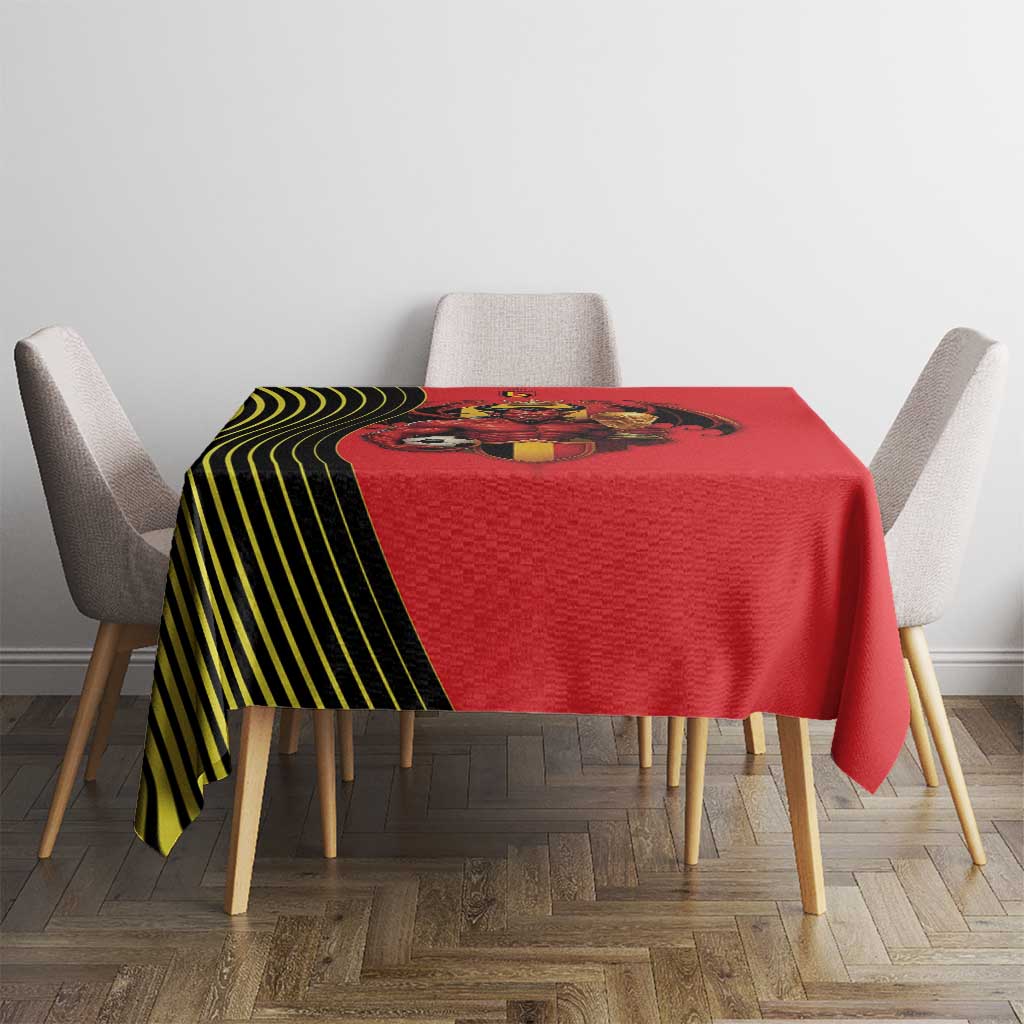 World Football 2026 Belgium Tablecloth Red Devils Go Champions - Wonder Print Shop