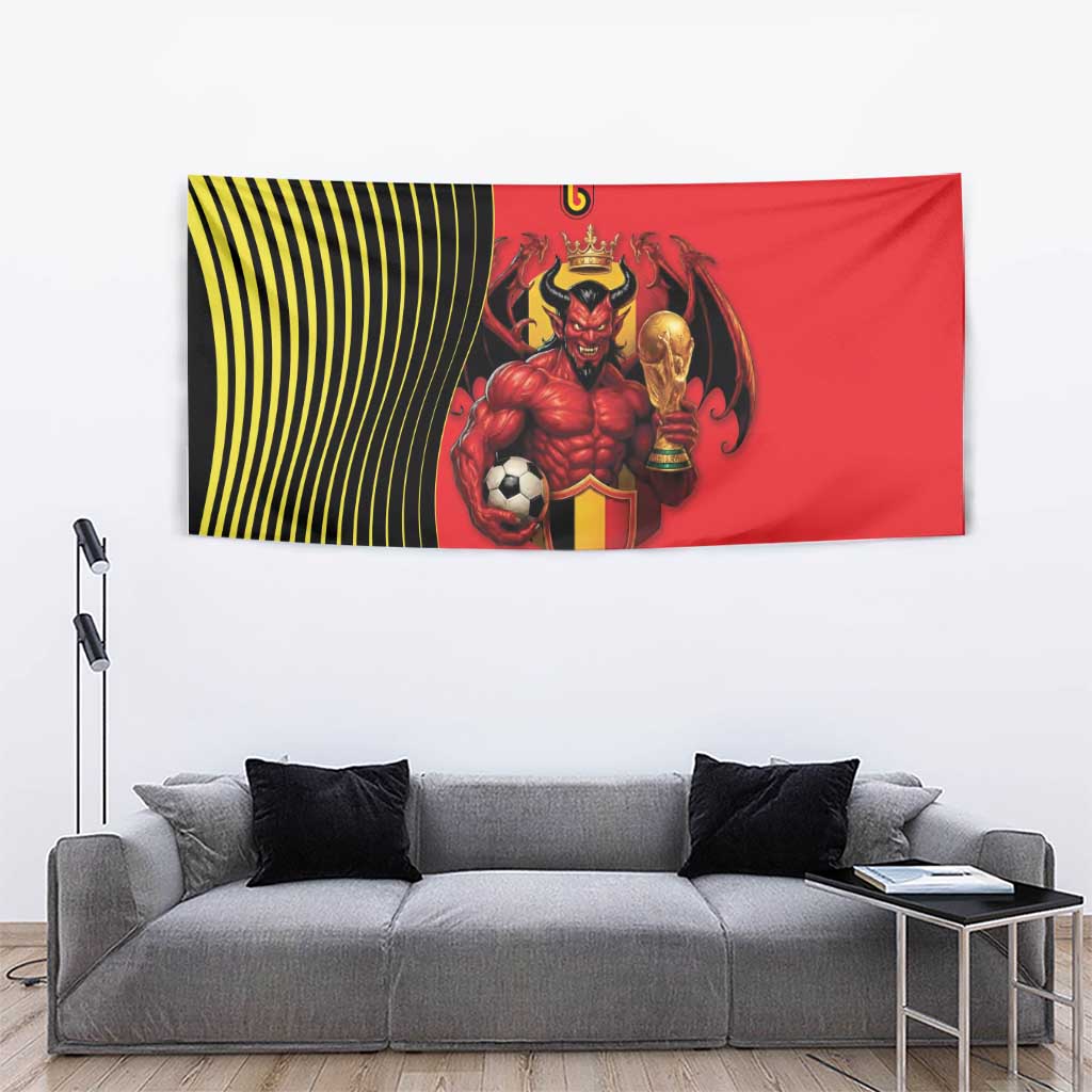 World Football 2026 Belgium Tapestry Red Devils Go Champions - Wonder Print Shop