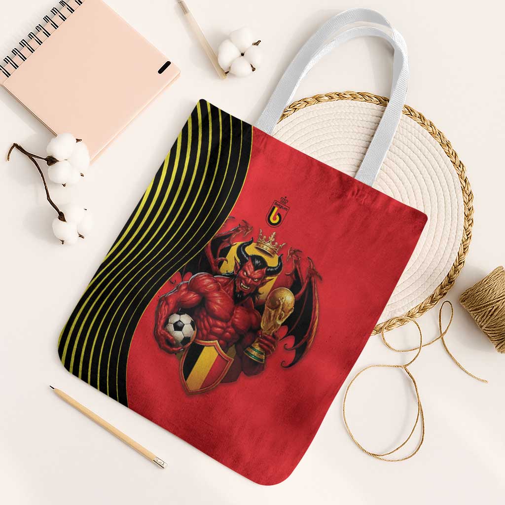 World Football 2026 Belgium Tote Bag Red Devils Go Champions - Wonder Print Shop