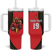 Custom World Football 2026 Belgium Tumbler With Handle Red Devils Go Champions - Wonder Print Shop