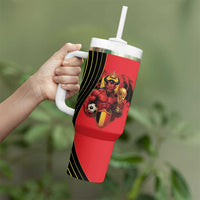 Custom World Football 2026 Belgium Tumbler With Handle Red Devils Go Champions - Wonder Print Shop