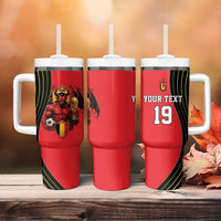 Custom World Football 2026 Belgium Tumbler With Handle Red Devils Go Champions - Wonder Print Shop