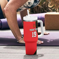Custom World Football 2026 Belgium Tumbler With Handle Red Devils Go Champions - Wonder Print Shop