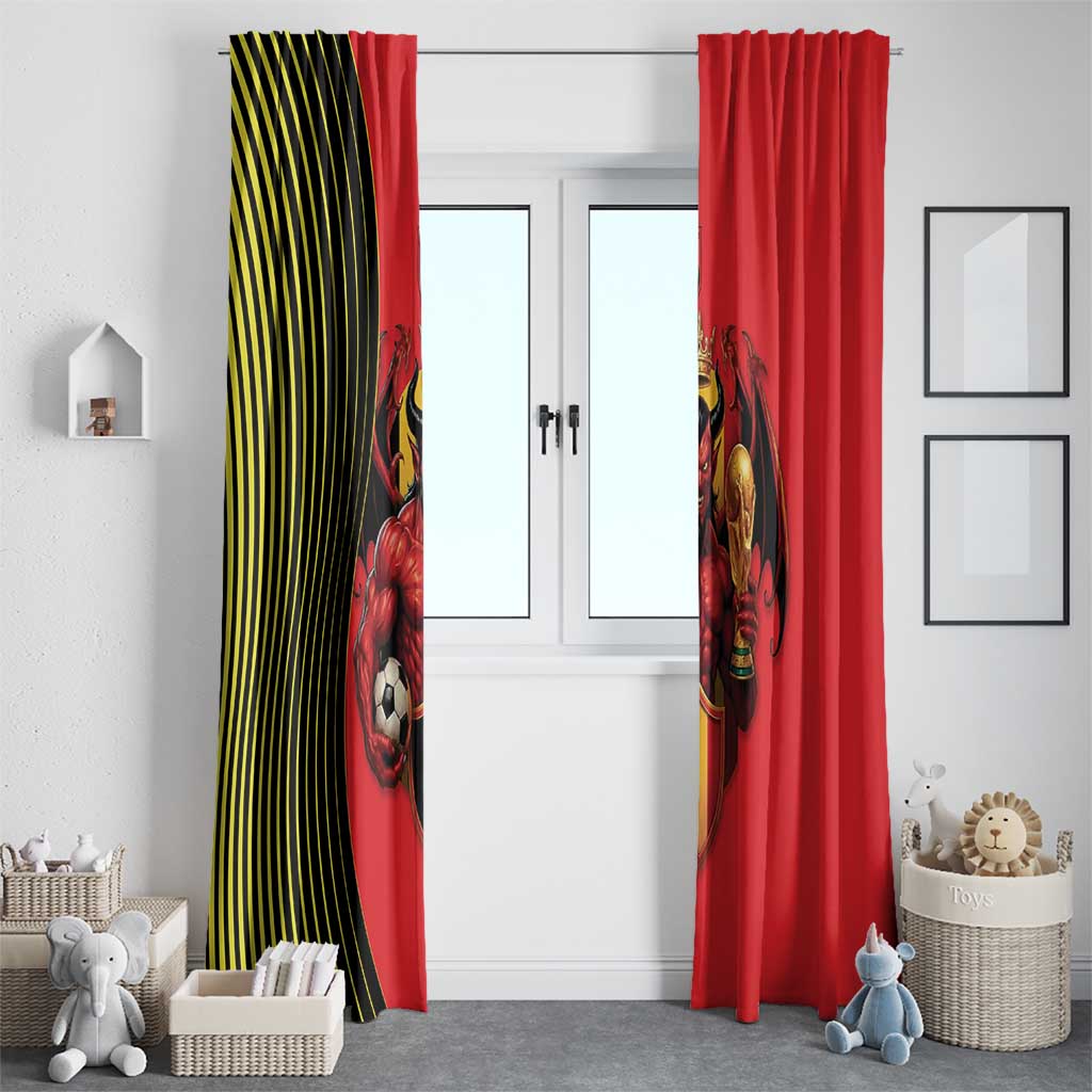 World Football 2026 Belgium Window Curtain Red Devils Go Champions - Wonder Print Shop