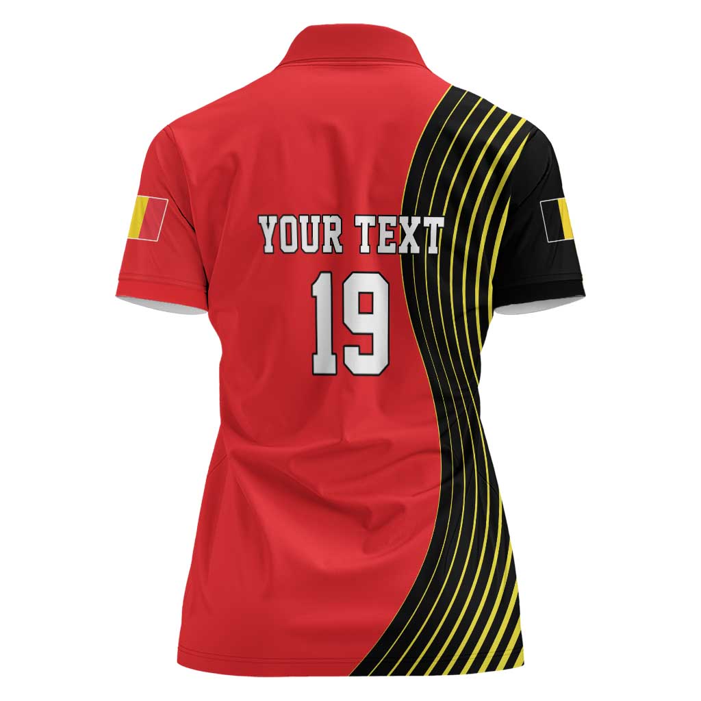 Custom World Football 2026 Belgium Women Polo Shirt Red Devils Go Champions - Wonder Print Shop