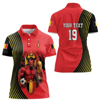 Custom World Football 2026 Belgium Women Polo Shirt Red Devils Go Champions - Wonder Print Shop