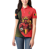 Custom World Football 2026 Belgium Women Polo Shirt Red Devils Go Champions - Wonder Print Shop