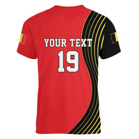 Custom World Football 2026 Belgium Women V-Neck T-Shirt Red Devils Go Champions - Wonder Print Shop