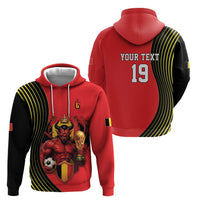 Custom World Football 2026 Belgium Zip Hoodie Red Devils Go Champions - Wonder Print Shop