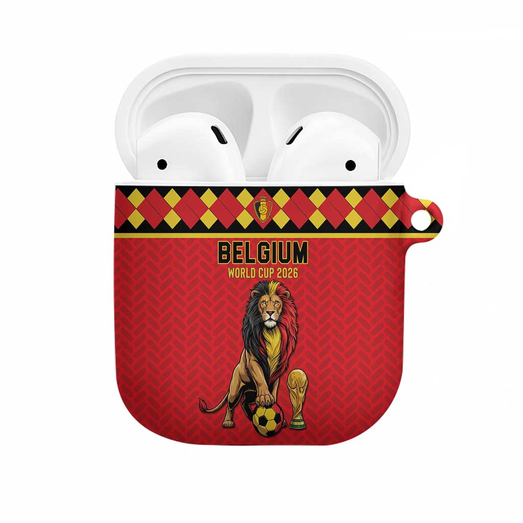 World Football 2026 Belgium AirPods Case Belgian Lion Go Champions - Wonder Print Shop