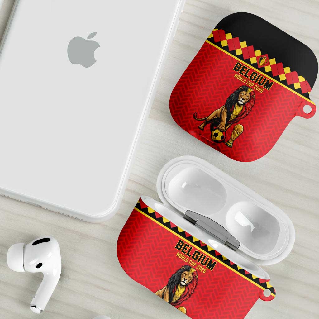 World Football 2026 Belgium AirPods Case Belgian Lion Go Champions - Wonder Print Shop