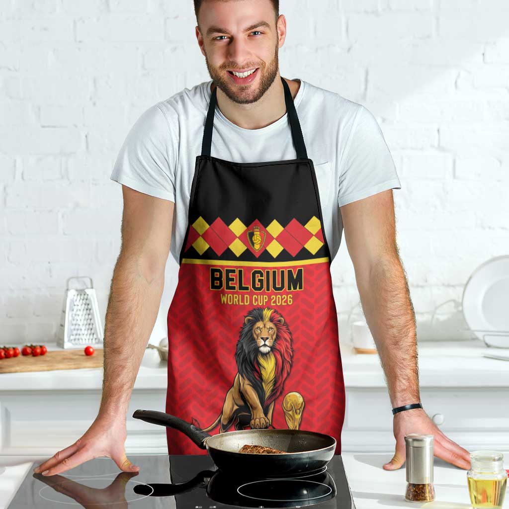 World Football 2026 Belgium Apron Belgian Lion Go Champions - Wonder Print Shop