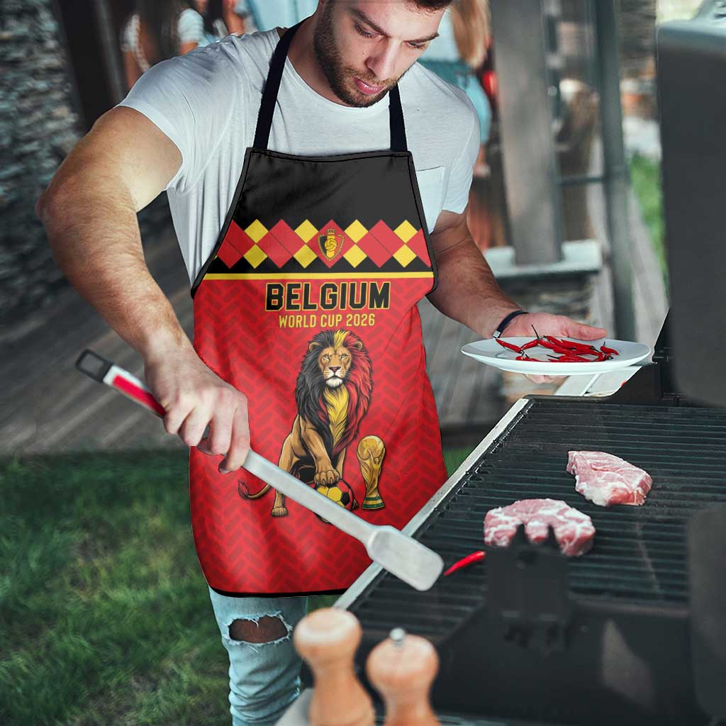World Football 2026 Belgium Apron Belgian Lion Go Champions - Wonder Print Shop
