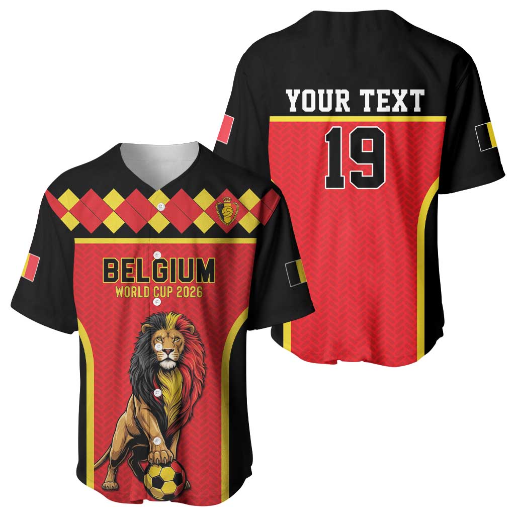 Custom World Football 2026 Belgium Baseball Jersey Belgian Lion Go Champions - Wonder Print Shop