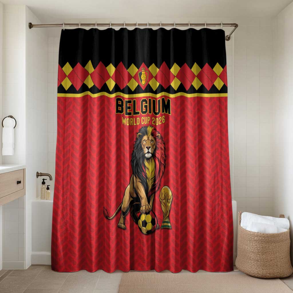 World Football 2026 Belgium Bathroom Set Belgian Lion Go Champions - Wonder Print Shop