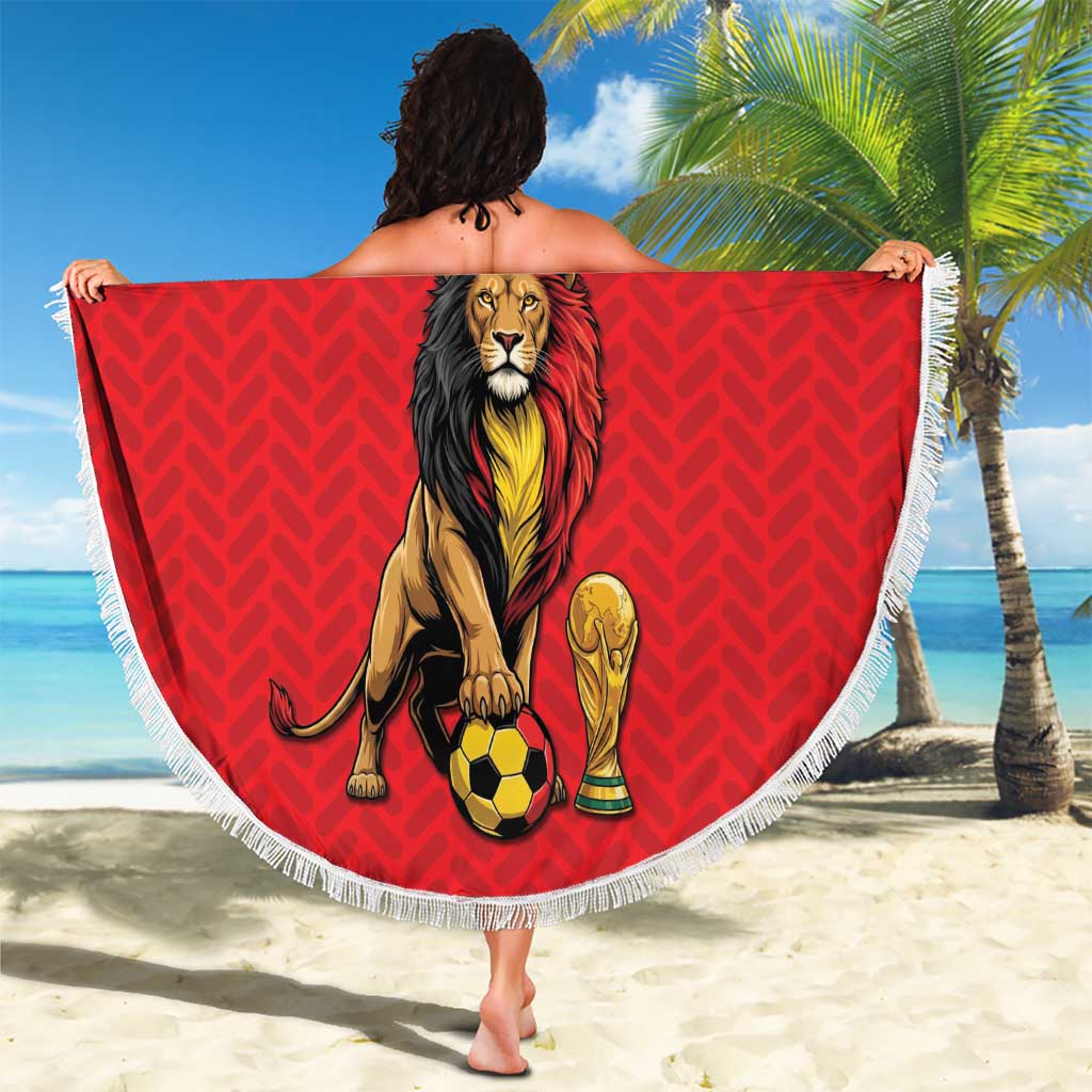 World Football 2026 Belgium Beach Blanket Belgian Lion Go Champions - Wonder Print Shop