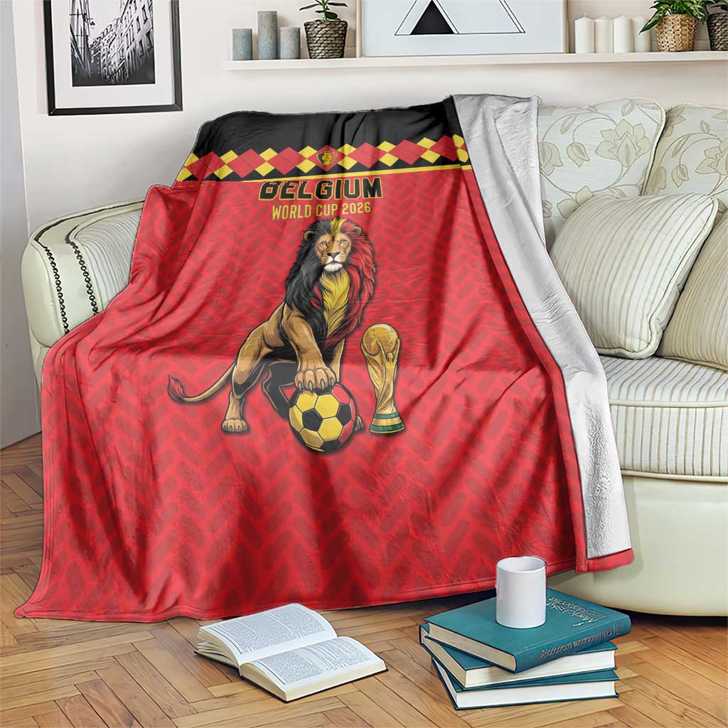 World Football 2026 Belgium Blanket Belgian Lion Go Champions - Wonder Print Shop
