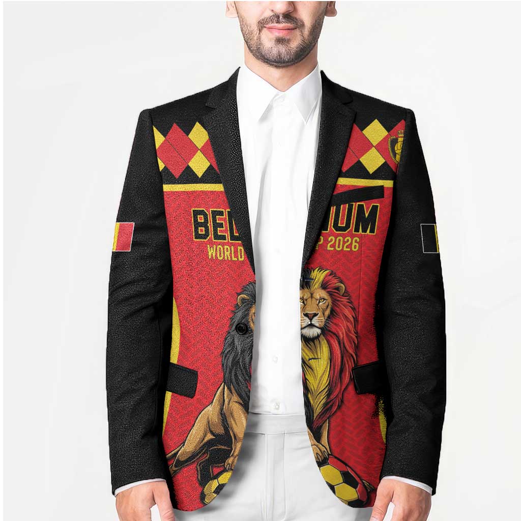 Custom World Football 2026 Belgium Blazer Belgian Lion Go Champions - Wonder Print Shop