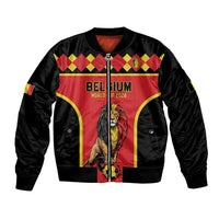 Custom World Football 2026 Belgium Bomber Jacket Belgian Lion Go Champions - Wonder Print Shop