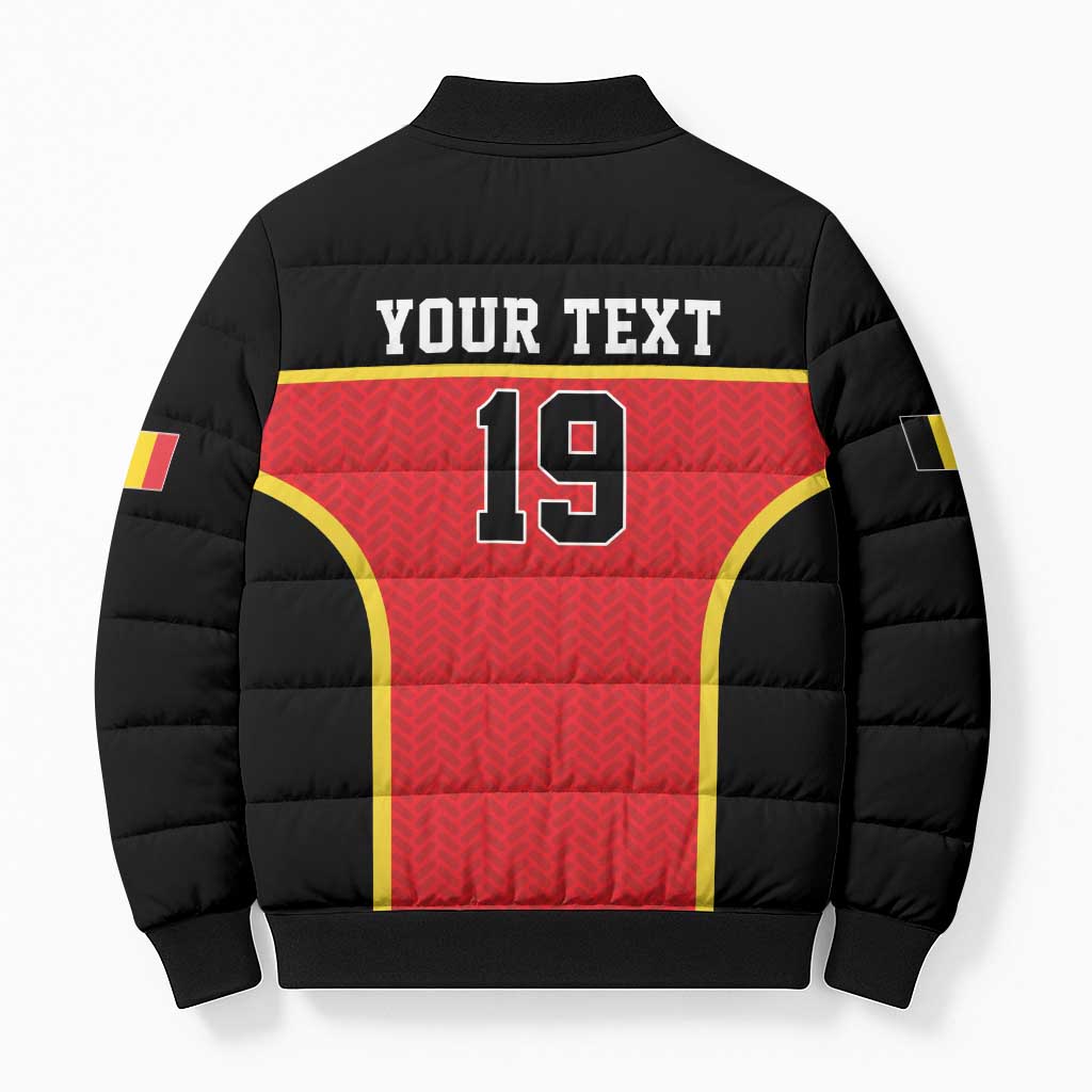 Custom World Football 2026 Belgium Bomber Puffer Jacket Belgian Lion Go Champions - Wonder Print Shop