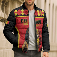 Custom World Football 2026 Belgium Bomber Puffer Jacket Belgian Lion Go Champions - Wonder Print Shop