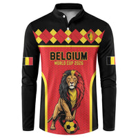 Custom World Football 2026 Belgium Button Sweatshirt Belgian Lion Go Champions - Wonder Print Shop
