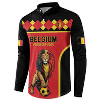 Custom World Football 2026 Belgium Button Sweatshirt Belgian Lion Go Champions - Wonder Print Shop