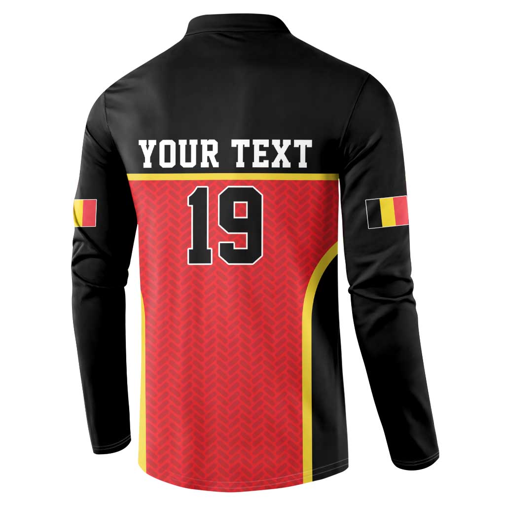 Custom World Football 2026 Belgium Button Sweatshirt Belgian Lion Go Champions - Wonder Print Shop