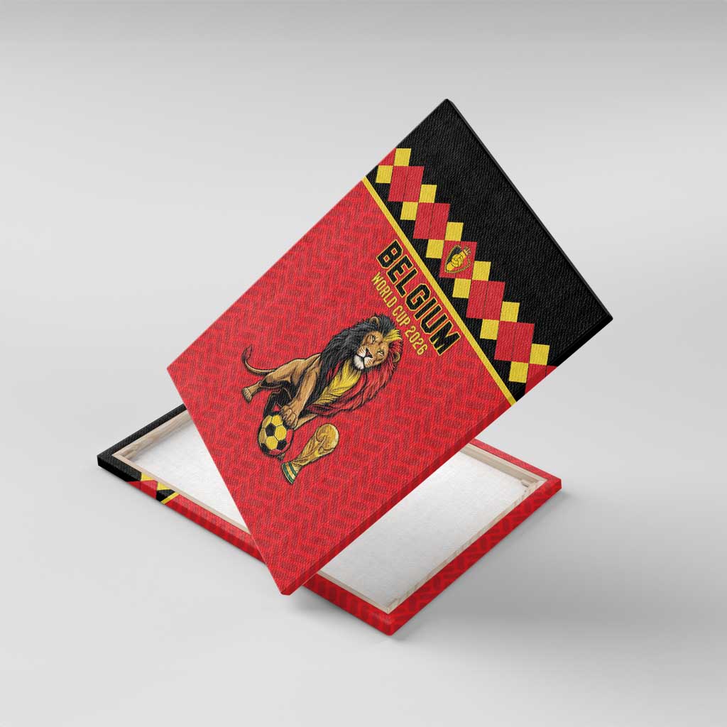 World Football 2026 Belgium Canvas Wall Art Belgian Lion Go Champions - Wonder Print Shop