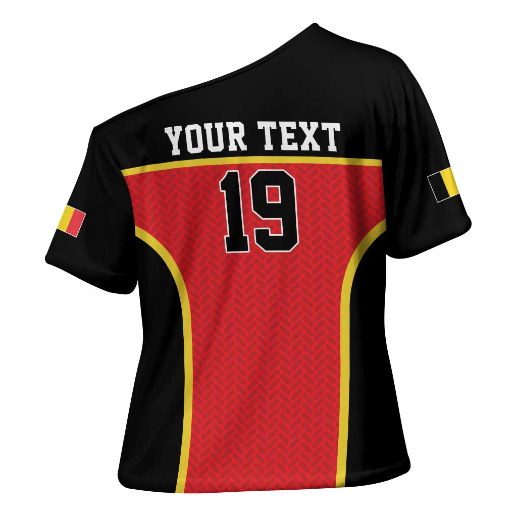 Custom World Football 2026 Belgium Cross Shoulder Shirt Belgian Lion Go Champions - Wonder Print Shop