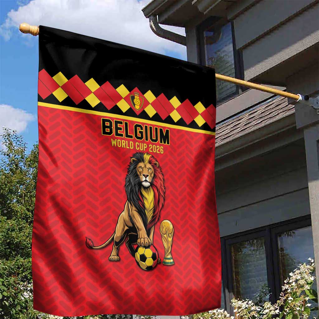 World Football 2026 Belgium Garden Flag Belgian Lion Go Champions - Wonder Print Shop