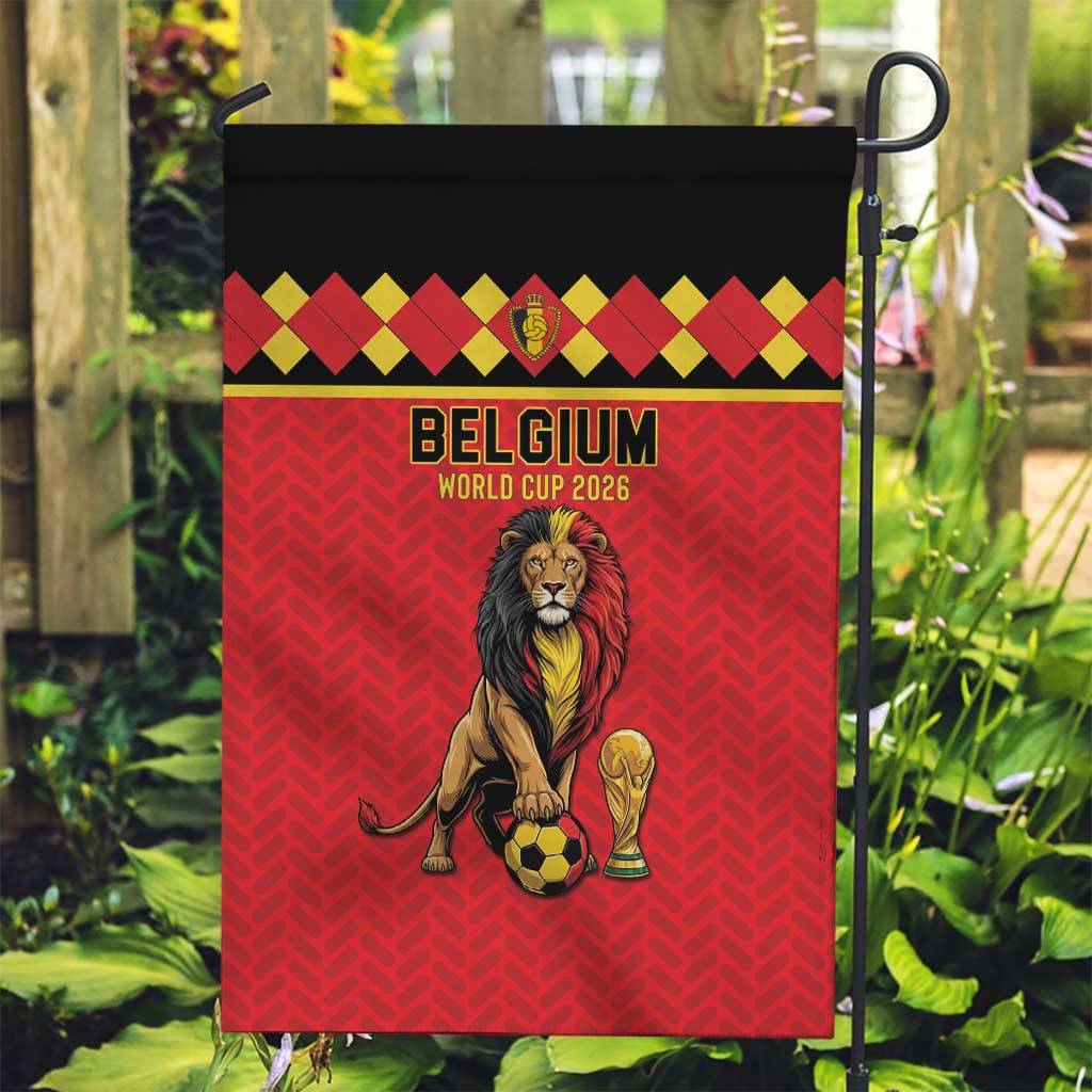 World Football 2026 Belgium Garden Flag Belgian Lion Go Champions - Wonder Print Shop