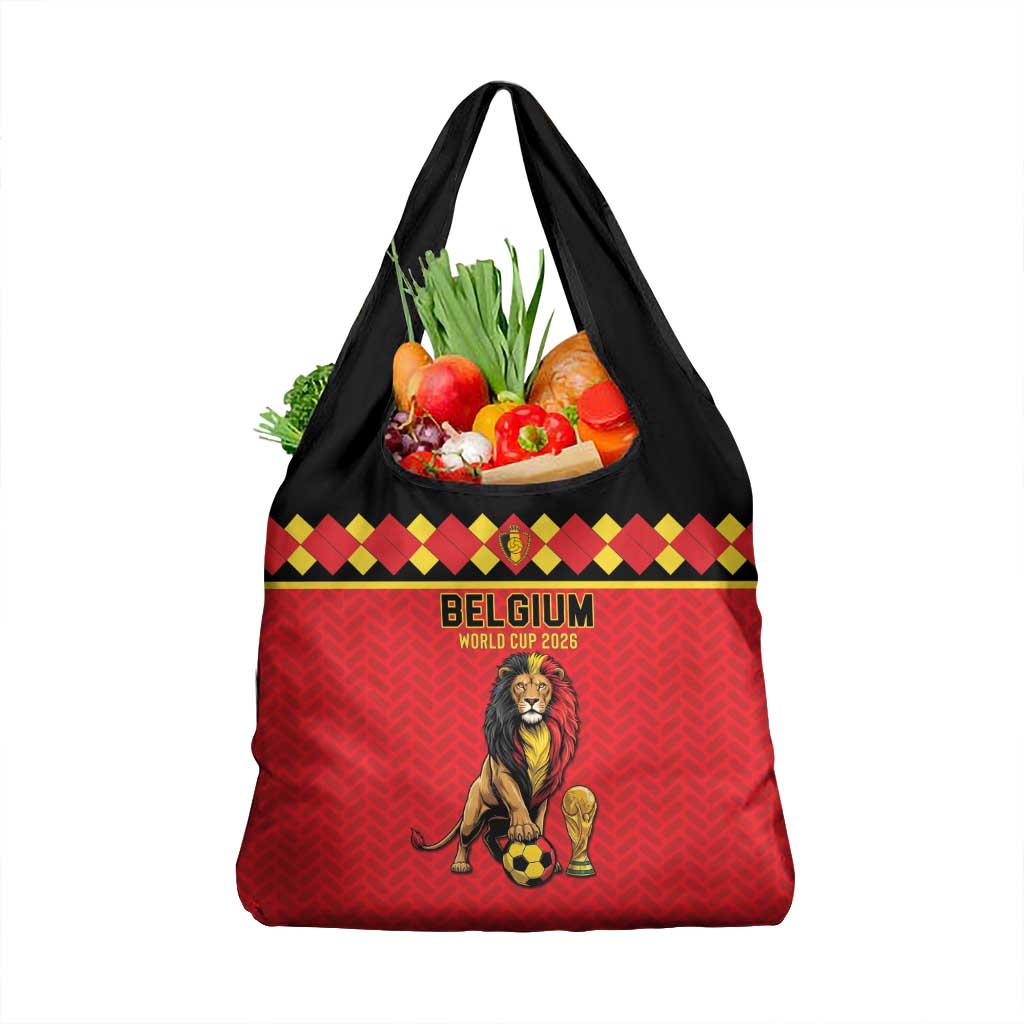 World Football 2026 Belgium Grocery Bag Belgian Lion Go Champions - Wonder Print Shop