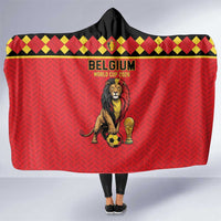 World Football 2026 Belgium Hooded Blanket Belgian Lion Go Champions - Wonder Print Shop