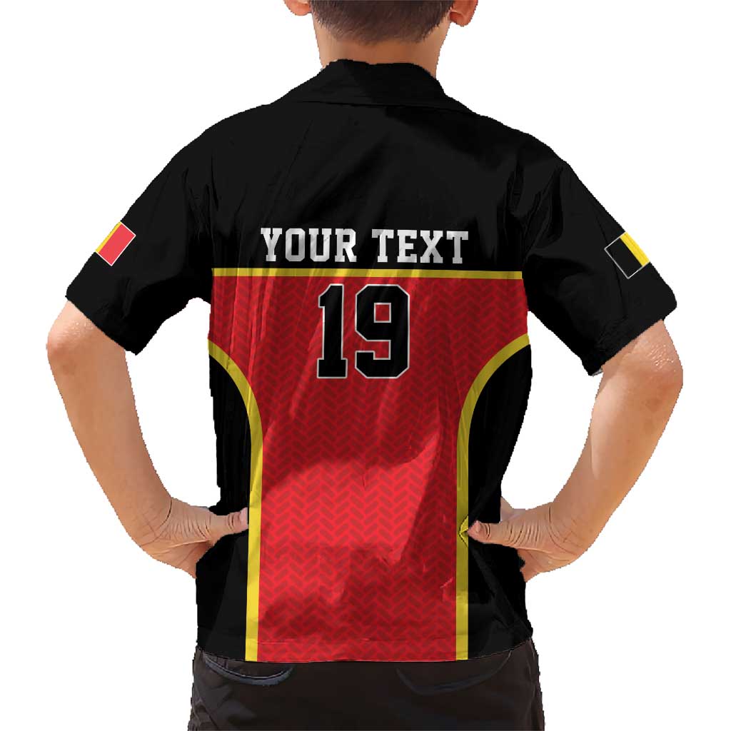 Custom World Football 2026 Belgium Kid Hawaiian Shirt Belgian Lion Go Champions - Wonder Print Shop